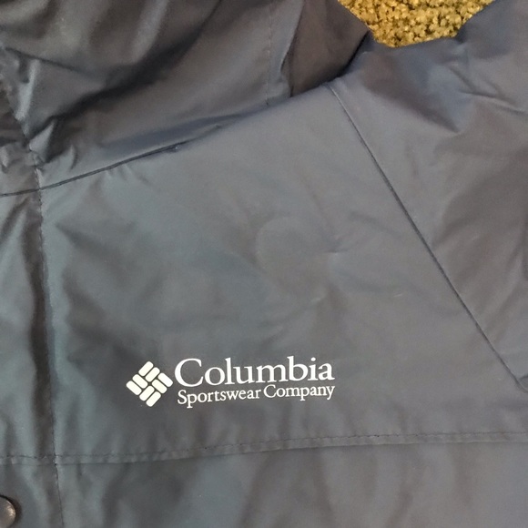 Men’s Columbia Navy Rainjacket - Picture 2 of 5